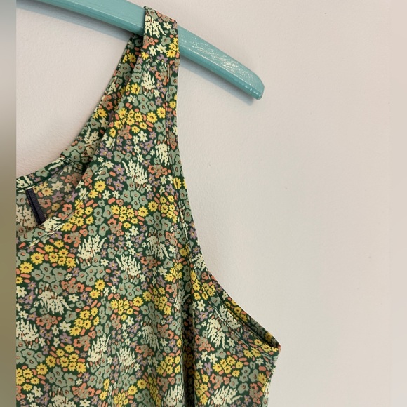EUC • Toad & Co • Sunkissed Tank in Green and Yellow Micro Floral Print - Picture 2 of 6